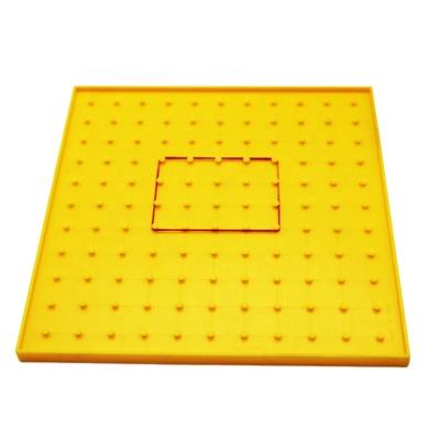 China Educational toys double sided geoboard with elastic band colorful plastic teaching manipulatives for kids 11*11 pins double sided geoboard for sale