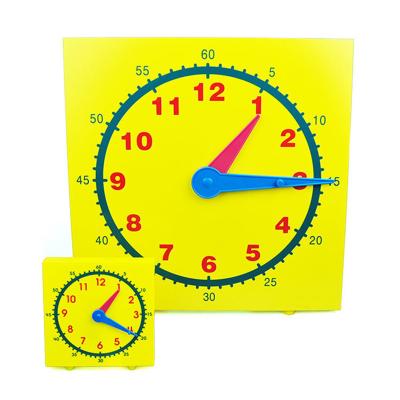 China Study of Time Plastic Math Manipulatives, Student Manipulatives Learning Clock, Demonstration Clocks for sale