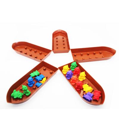 China Kids Puzzle Toy Learning Toys Kids Boat Ten Frame Bear Plastic Boat For Learning Math Counting for sale