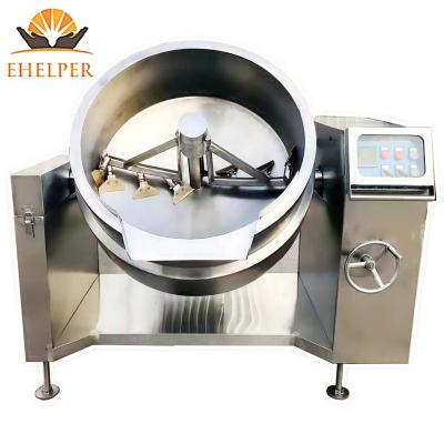 Chine Vegetable Processing Plant Food Grade Stainless Steel Pot Tilting Heating Mixing Industrial Cooker Jacket Cooking Kettle à vendre