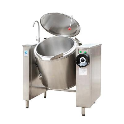 中国 Vegetable Processing Plant Factory Price Kettle Coated Soup Tipping Boiling Pan With Gas Syrup Making Machine 販売のため