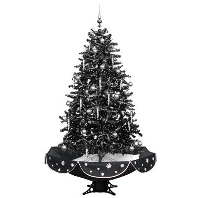 China snowfall & musical & Lighting Artificial Black Christmas Tree With LED Polar Lights Indoor And Outdoor Tree,Christmas Decoration Falling Snow for sale