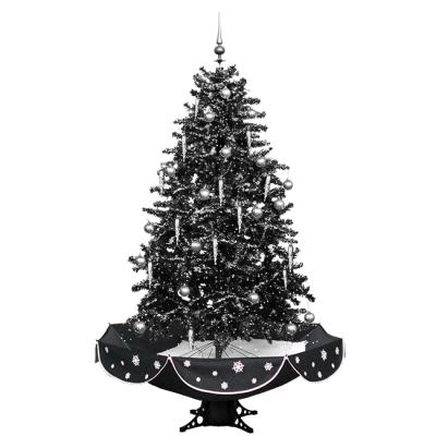 China snowfall & musical & Lighting Evergreen Christmas Tree Silver/Black Snow/Green, Flow Controlled with Stand for sale