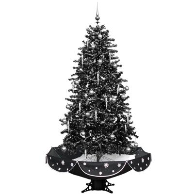 China Fashionable Slim Snowy Assembled Christmas Tree With Umbrella Base for sale