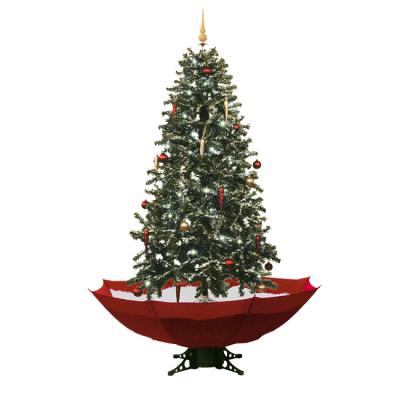 China Snowfall Lighting Household Wholesale Decorations Musical 210cm Christmas PVC Blow Artificial Snow Tree for sale