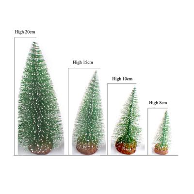 China Christmast Ornament Pino Aguja Arbol De Navidad Prelit Snow Flocked Small Christmas Pine Artificial Lighting PVC Painted Green Aceptable RTF3 for sale