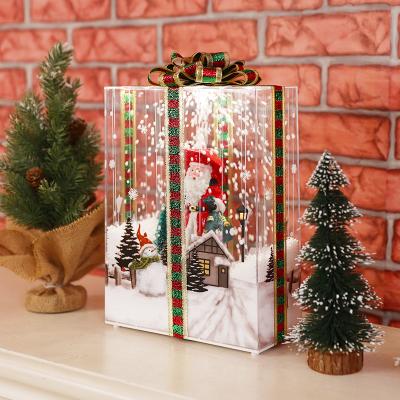 China Snowfall Lighting Musical 2021 New Arrivals Christmas Gift Ornaments Craft Supplies Christmas Snow Globe Music Box Beautiful Musical for sale