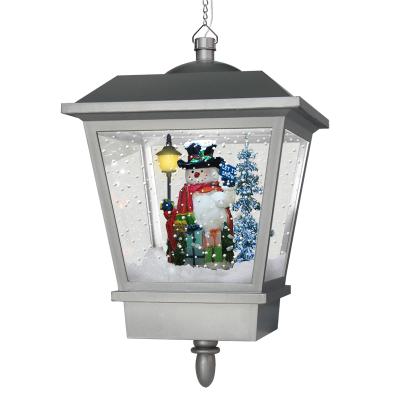 China Outdoor ABS Christmas Decorations Department Led Decorative Gift Christmas Snow Lamp for sale