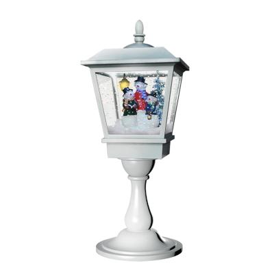 China Christmas Popular Gift Snowfall Lamp With Garland Christmas Gifts for sale