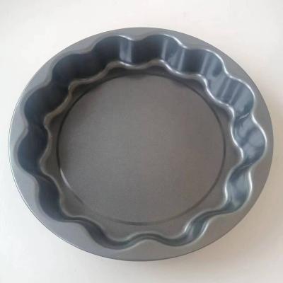 China Sustainable Hot Selling Non-Stick Pie and Quiche Pan, 10 Inch Pie Pan Flower Shape Pan. of diameter for sale