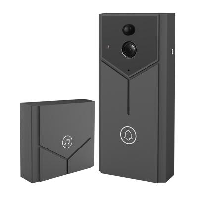 China 2021 New WiFi Video Doorbell Camera With Superb Black Chime 1080P HD PIR Motion Detection Two Way Audio Anti-theft Alert Wireless HK-VD105S-B for sale