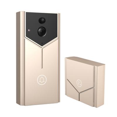 China 2021 New WiFi Video Doorbell Camera With Two-Way Audio Chime 1080P HD Motion Detection Wireless Anti-theft Tyrant Gold HK-VD105S-G for sale