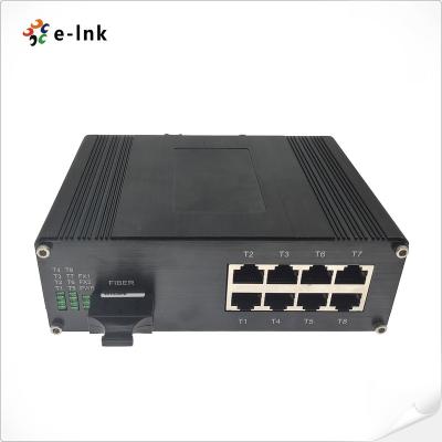 China Mini Industrial 100BASE-FX to 10/100BASE-T 60W PoE++ Media Addresses 1K MAC Converter for sale