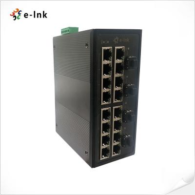 China 16 Industrial Port 10/100/1000T 802.3at PoE + 4 - Ports 100/1000X SFP Managed Ethernet Switch LNK-GYM7416GP-SFP for sale