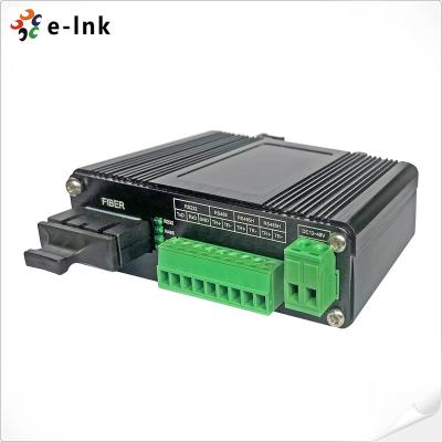 China Industrial Serial Fiber Media Communication RS232/RS485/RS422 Fiber Optic Modem Fiber Optic Converter, SC MM 850nm, 550m for sale