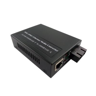 China fiber optic communication & 10/100/1000M Gigabit Single Mode Networking 10/100/1000M Gigabit Single Mode Fiber 20KM SC Port PoE Media Converter 15W PoE Dual Power for sale