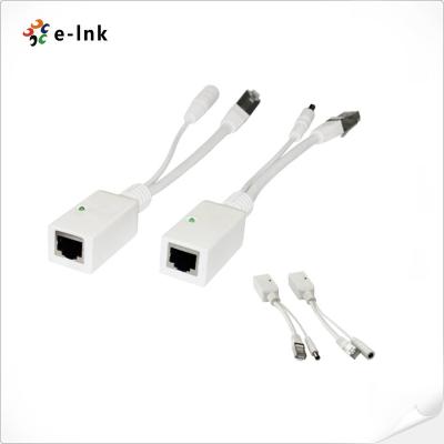 China ABS E-Link 9~48V Input Passive Gigabit Poe Injector And Splitter Kit for sale