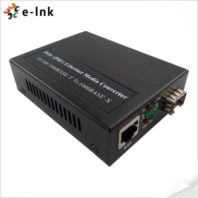 China fiber optic communication & Networking 10/100/1000M Gigabit SFP Port PoE Media Converter 30W PoE Power for sale