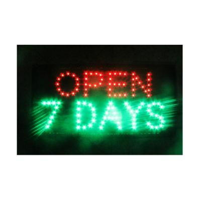 China Buildings Open 7 Days LED Illuminated Sign Open Board For Milk Tea Shop Coffee Shop Customized Led Letters for sale