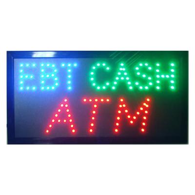 China EBT Buildings Cash LED Atm Bar Store Store Sign 48 X 25 cm Display Money Cash Open Machine for sale