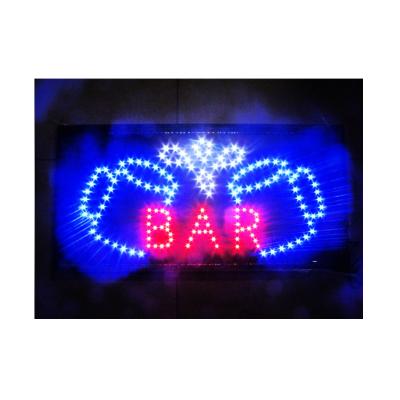 China Buildings Animated Motion LED Restaurant Cafe Bar Club SIGN +On/Off Switch Open Light Neon for sale