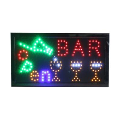 China Buildings ANIMATED NEON /WINE/LIQUOR STORE BAR BEER OPEN SIGN LED 19 x 10 inches (48 X 25 cm) ON SWITCH + HANGING CHAIN for sale