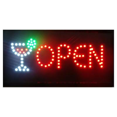 China Buildings Bar Open Led Sign Beer Wine Cocktail Drinking for sale