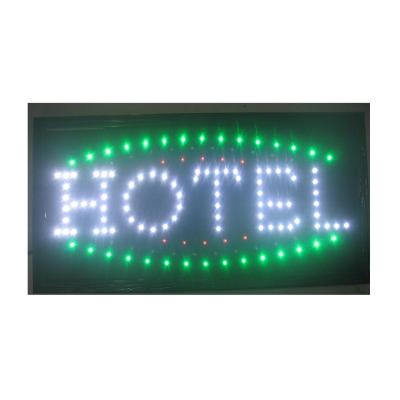 China Buildings Hotel LED Sign Flashing Business Advertising Acrylic LED Display Lighted Signs for sale