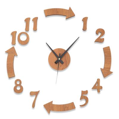 China Modern Innovative Creative Decorative DIY Wall Clock Battery Operated Mirror DIY 3D Wall Sticker Acrylic Clock for sale