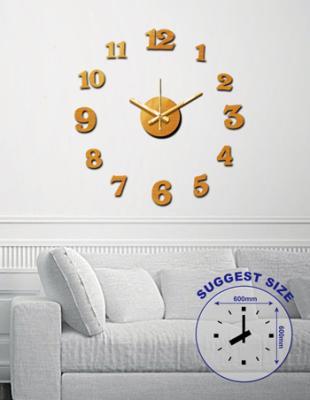 China Modern Retail Wall Mount Clock DIY 3D Style Home Decoration Clocks for sale