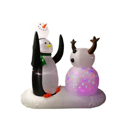 China High Quality Custom Inflatable Xmas Holiday Yard Decoration Inflatable Penguin Snowman Colorful Toys Large for sale