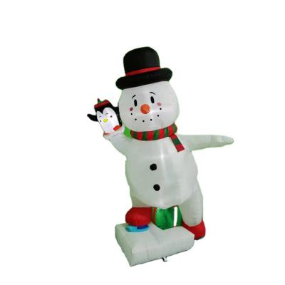 China PVC Coated Nylon Hot Sale Stage Background Decor Festival Hanging Decoration 1.9M Snowman China Supplier for sale