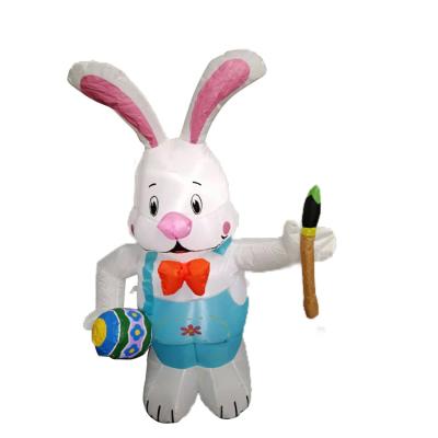 China Easter Decor Easter Theme Party Decoration Easter Painted Egg Bunny Balloon Inflatable Model Wholesale China Fan And Stakes Customized for sale