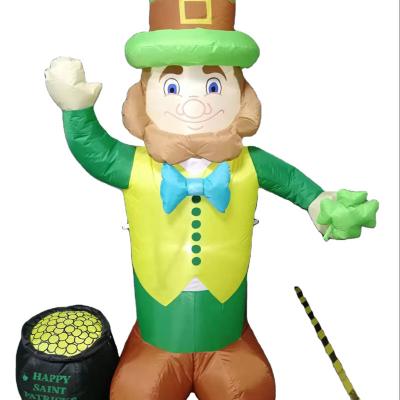 China PVC Coated Nylon Manufacturer High Quality Decor Customized Happy Saint Patricks Day Inflatable China Blower Pattern And Stakes PVC Coated Nylon for sale