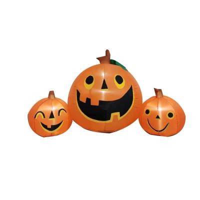 China PVC Coated China Popular and Practical Inflatable Decorations Halloween Three Yard Pumpkins Nylon Inflatable Stage Decoration for sale