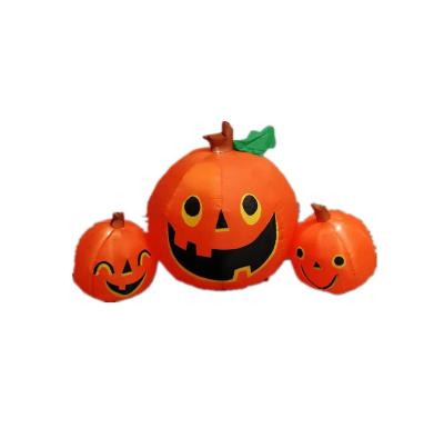 China PVC Coated Nylon Supplier Hot Sale Halloween Decorative Three Pumpkins Supplies Decorations For Halloween Retail for sale