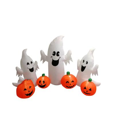 China PVC Coated Nylon Hot Sale Halloween Decoration 3 Inflatable Ghost Pumpkins Inflatable Party Decoration China Supplier for sale