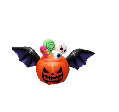 China PVC Coated Nylon China Wholesale Halloween Inflatable Decoration Halloween Pumpkin Jar Party Supplies Decorative for sale