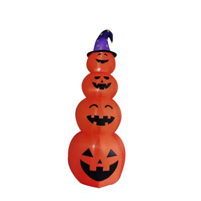 China PVC Coated Nylon A Grade Quality Guaranteed Giant Inflatable Festival Decorations 4 Pumpkins For Halloween Decoration for sale