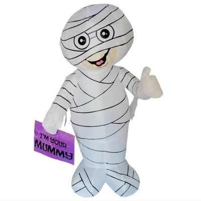 China Yard or Home Use 4 Ft Customized Inflatable Giant Egyptian Mummy Zombie For Halloween Cold Air Giant Inflatable Mummy for sale