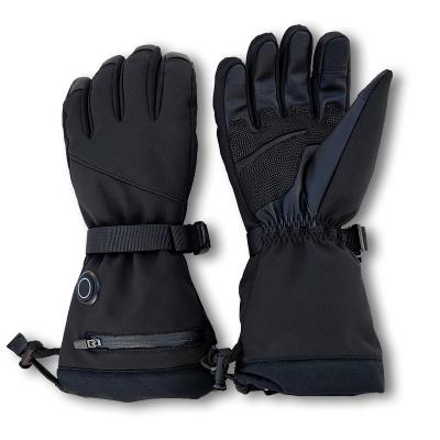 China Men Waterproof Heated Gloves Windproof Motorcycle Rechargeable Heated Gloves With Touch Screen Fingers for sale