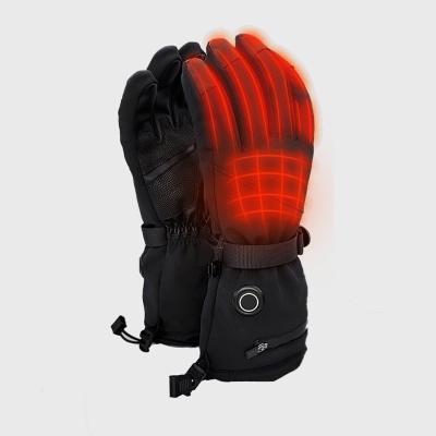 China Men's 4000mAh Batteries Rechargeable Heated Thermal Gloves Electric Heating Gloves Heated Motorcycle Gloves for sale