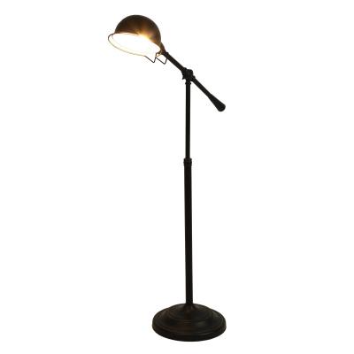 China Retro LED Edison Bulb E27 Metal Reading Room Round Floor Lamp Stand Black Industrial Style Residential Wholesale Home Decoration for sale