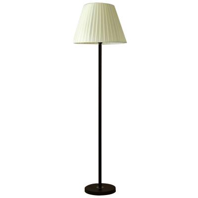 China Wholesale Minimalist Nordic Folding Fabric Fan White Lamp Shade Floor Lamp For Bedroom Hotel Bedside Decor for sale