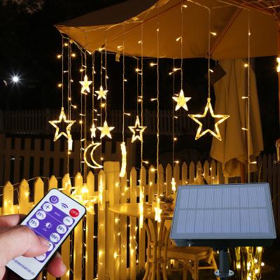 China 2022 Ramadan Party Holidays Garden Backyard Decorations Garden Moon Solar LED Star Light for Outdoor Decor for sale