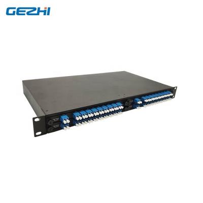 China Data Center 1470~1610nm with Monitor and 1310nm wide band port CWDM demu 8 Channel duplex fiber in 4slot 1U Rackmount for sale