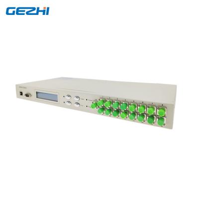 China Cable Monitoring and Maintaining system 1x8, 1x16 Multi-channel Optical Switch 1U Rackmount type with LED Display RS232 Control and RJ45 Ethernet Remote Management for sale