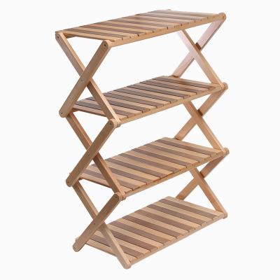 China Outdoor/Indoor Outdoor/Indoor Hot Selling Picnic/Camping/Outdoor Camping Furniture Beach Picnic Camp Storage Wood Rack Folding Shelf for sale