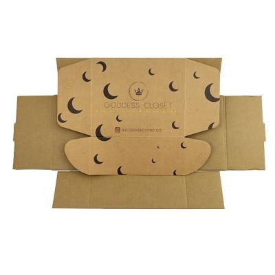 China Disposable Cardboard Custom With Logo Product Gift Small Paper Mailer Packaging Kraft Shipping Box for sale