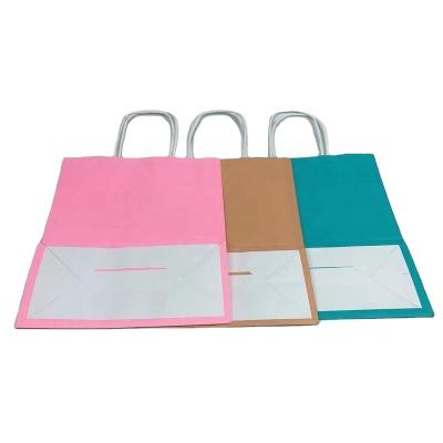 China Factory Custom Logo Paper Bags Recyclable Packaging Pharmacy Paper Shopping Bag for sale